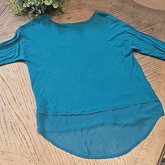 Green blouse DKNYC size M - Picture 9 of 11
